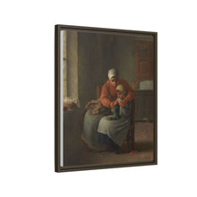 The Knitting Lesson (c. 1860) by Jean François Millet