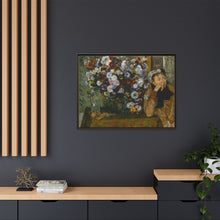 Una mujer sentada junto a un jarrón de flores de Edgar Degas (¿Madame Paul Valpinçon?) 