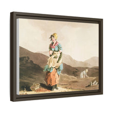 Illustration of the cranberry girl from The Costume of Yorkshire (1814) by George Walker