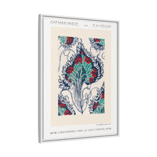 Botanical pochoir pattern in Art Nouveau oriental style