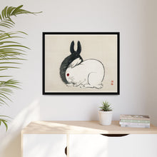 Black and white rabbits by Kōno Bairei (1844-1895)