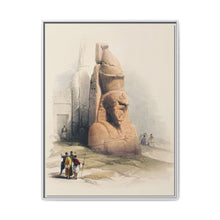 Entrance of the temple at Luxor showing one of two colossal stature of Rameses II illustration by David Roberts (1796–1864) - NOMADEN ART GALLERY