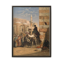 Egypt: a street with a man smoking and riding a camel. Chromolithograph after C. F. H. Werner, 1873. - NOMADEN ART GALLERY