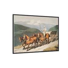 Illustration of the east riding or wolds waggon from The Costume of Yorkshire (1814) by George Walker