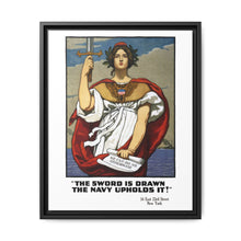 The sword is drawn, the Navy upholds it!