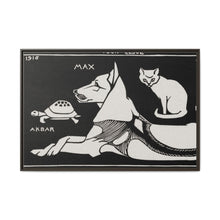 Akbar the tortoise, Max the dog and Puss the cat (1916 ) by Julie de Graag - NOMADEN ART GALLERY
