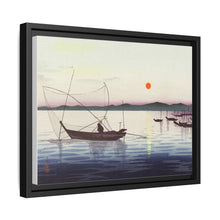 Boats and setting sun (1900 - 1936) by Ohara Koson