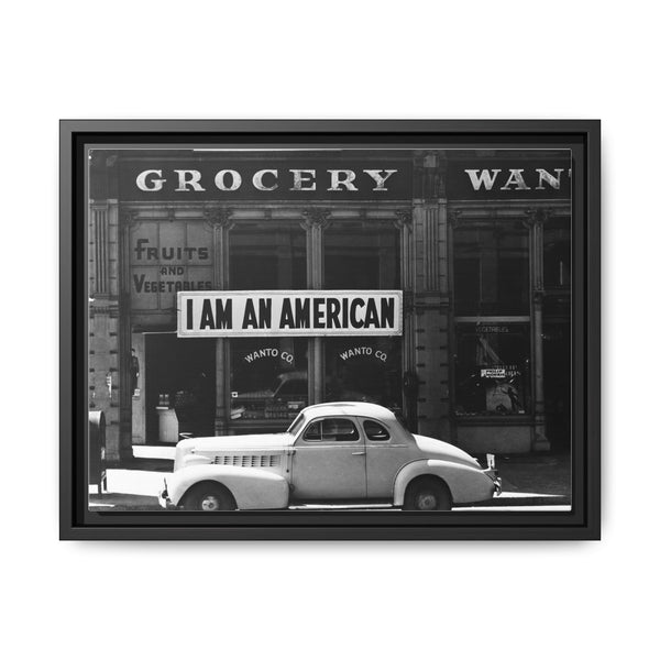 I am an American sign (1942), vintage photo by Dorothea Lange - NOMADEN ART GALLERY