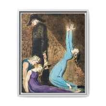 Man supporting a supine woman, an aged man with bell, and a woman in a blue dress raising arms illustration from Europe: a Prophecy by William Blake (1752-1827) - NOMADEN ART GALLERY