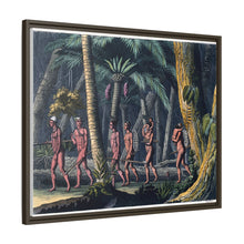 Puri Indians by the Paraiba river, Brazil. Coloured aquatint by P. Fumagalli, ca. 1821, after M. Zu Wied-Neuwied.