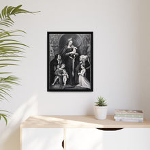 Saint Mary (the Blessed Virgin) with the Christ Child and a family as donors. Lithograph by F.S. Hanfstaengl, 1832 , after H. Holbein.