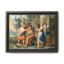 Tobias restoring the eyesight of Tobit in the presence of Raphael and Anna. Gouache painting by a Spanish painter, 19th century. - NOMADEN ART GALLERY