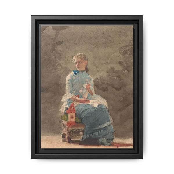 Young Woman Sewing (1876) by Winslow Homer - NOMADEN ART GALLERY