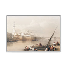 View on the Nile ferry to Gizeh illustration by David Roberts (1796–1864) - Decorative Wall Art - NOMADEN ART GALLERY