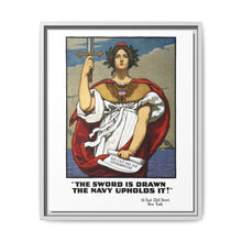 The sword is drawn, the Navy upholds it!