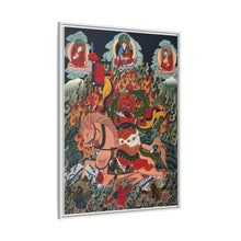 Tse Mara , a form of Dharmapala (protector of teachings), guardian of the Samye Monastery. Gouache painting by a Tibetan artist
