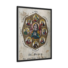 Saint George and Saint Antony of Padua, Saint Catherine of Alexandria, Saint Peter the Apostle, Saint Philomena, Saint Anne, Saint Barbara, Saint John the Baptist and Saint Agnes