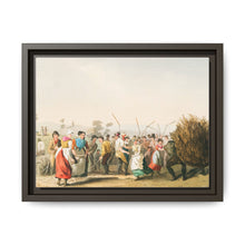 Illustration of rape threshing from The Costume of Yorkshire (1814) by George Walker - NOMADEN ART GALLERY