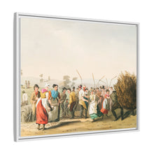 Illustration of rape threshing from The Costume of Yorkshire (1814) by George Walker