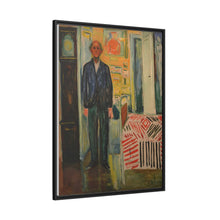 Self-Portrait Between the Clock and the Bed (1940-1943) by Edvard Munch - NOMADEN ART GALLERY