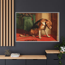 Suspense (1877) by sir Edwin Landseer, a Victorian bloodhound mastiff waiting. - NOMADEN ART GALLERY