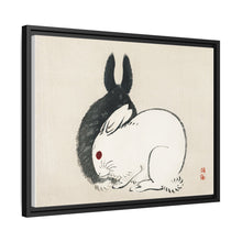 Black and white rabbits by Kōno Bairei (1844-1895)