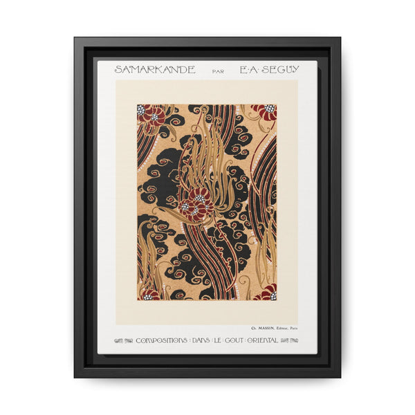 Flower pattern Art Deco stencil print in oriental style. Original from our own 1914 edition of Samarkande - NOMADEN ART GALLERY