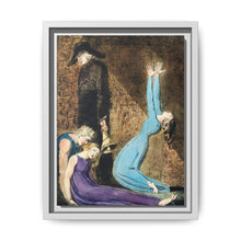 Man supporting a supine woman, an aged man with bell, and a woman in a blue dress raising arms illustration from Europe: a Prophecy by William Blake (1752-1827) - NOMADEN ART GALLERY