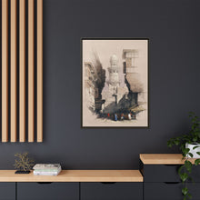 Cairo Street Scene: Vintage Egyptian Wall Art by David Roberts - Art Print Framed