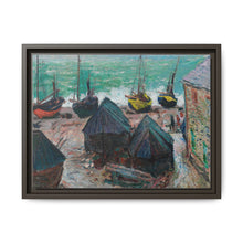 Boats on the Beach at Étretat (1885) by Claude Monet - NOMADEN ART GALLERY