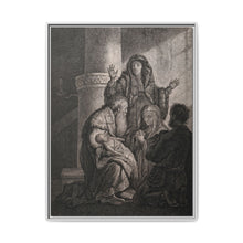 Simeon recognises the infant Jesus as saviour. Etching by C.W. Weisbrod after Rembrandt, 1627-8. - NOMADEN ART GALLERY