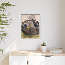 Four men in the basket of a balloon by Mayall.