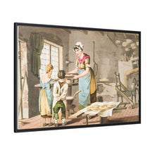Illustration of woman making oat cakes from The Costume of Yorkshire (1814)