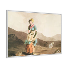 Illustration of the cranberry girl from The Costume of Yorkshire (1814) by George Walker
