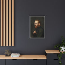 Framed Matte Canvas Wall Art - Vintage Portrait of Artist - NOMADEN ART GALLERY