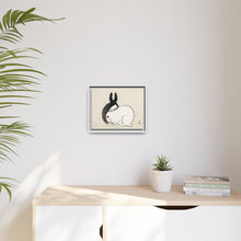 Black and white rabbits by Kōno Bairei (1844-1895)