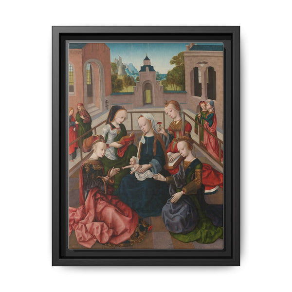 The Virgin and Child with Four Holy Virgins (c. 1495 - c. 1500) by Master of the Virgo inter Virgines - NOMADEN ART GALLERY