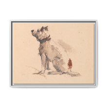 A Terrier, Sitting, Facing Left - NOMADEN ART GALLERY