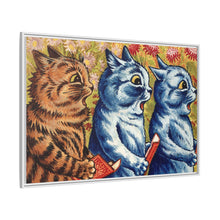 Three cats singing. Gouache by Louis Wain, 1925/1939