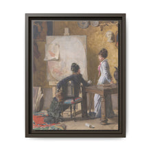Adéle de Saussure and Marie-Louise Ravel, the Artist's Wife, in His Studio (1877) by Edouard Ravel - NOMADEN ART GALLERY