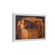 The women at the grave of Christ: anangel tells them that he is risen. Colour lithograph by M. and N. Hanhart after J.E. Goodall after Fra Angelico.