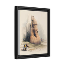 Entrance of the temple at Luxor showing one of two colossal stature of Rameses II illustration by David Roberts (1796–1864) - NOMADEN ART GALLERY