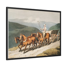 Illustration of the east riding or wolds waggon from The Costume of Yorkshire (1814) by George Walker