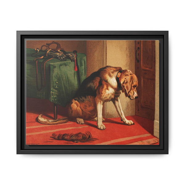 Suspense (1877) by sir Edwin Landseer, a Victorian bloodhound mastiff waiting. - NOMADEN ART GALLERY