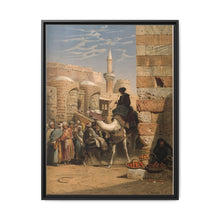 Egypt: a street with a man smoking and riding a camel. Chromolithograph after C. F. H. Werner, 1873. - NOMADEN ART GALLERY