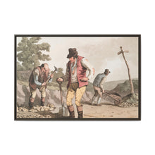 Illustration of stone breakers on the road from The Costume of Yorkshire (1814) by George Walker - NOMADEN ART GALLERY