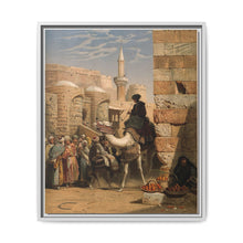 Egypt: a street with a man smoking and riding a camel. Chromolithograph after C. F. H. Werner, 1873. - NOMADEN ART GALLERY
