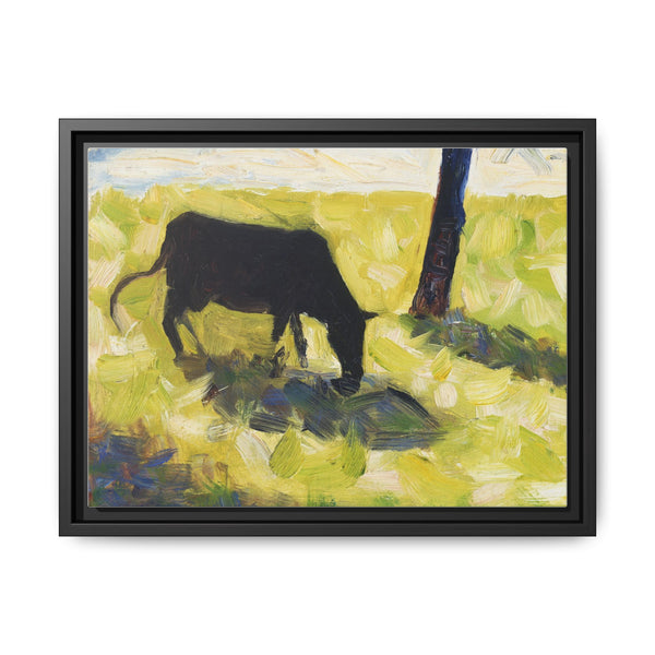 Black Cow in a Meadow (ca. 1881) by Georges Seurat - NOMADEN ART GALLERY