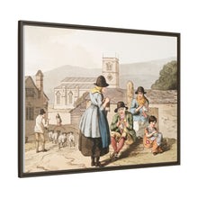 Illustration of Wensley Dale knitters from The Costume of Yorkshire (1814) by George Walker