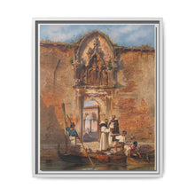 Monks Buying Fish before the Portal of the Madonna della Misericordia (1855) by Ludwig Johann Passini - NOMADEN ART GALLERY